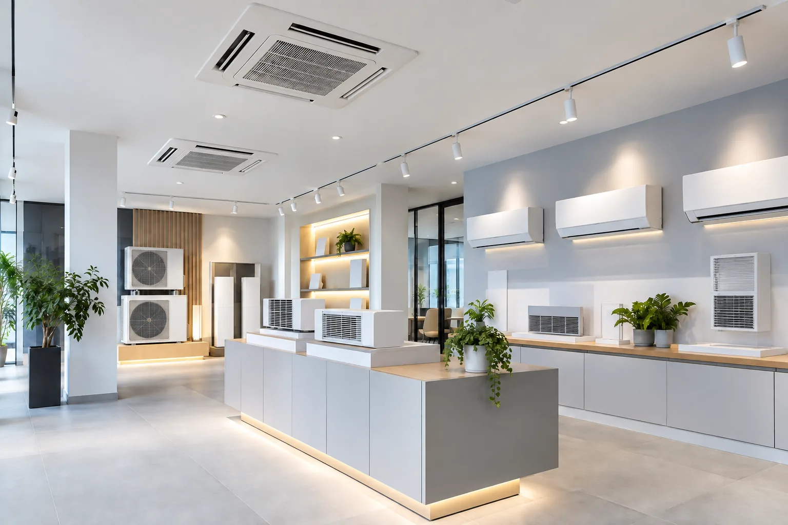Spatiu comercial luminos cu rafturi