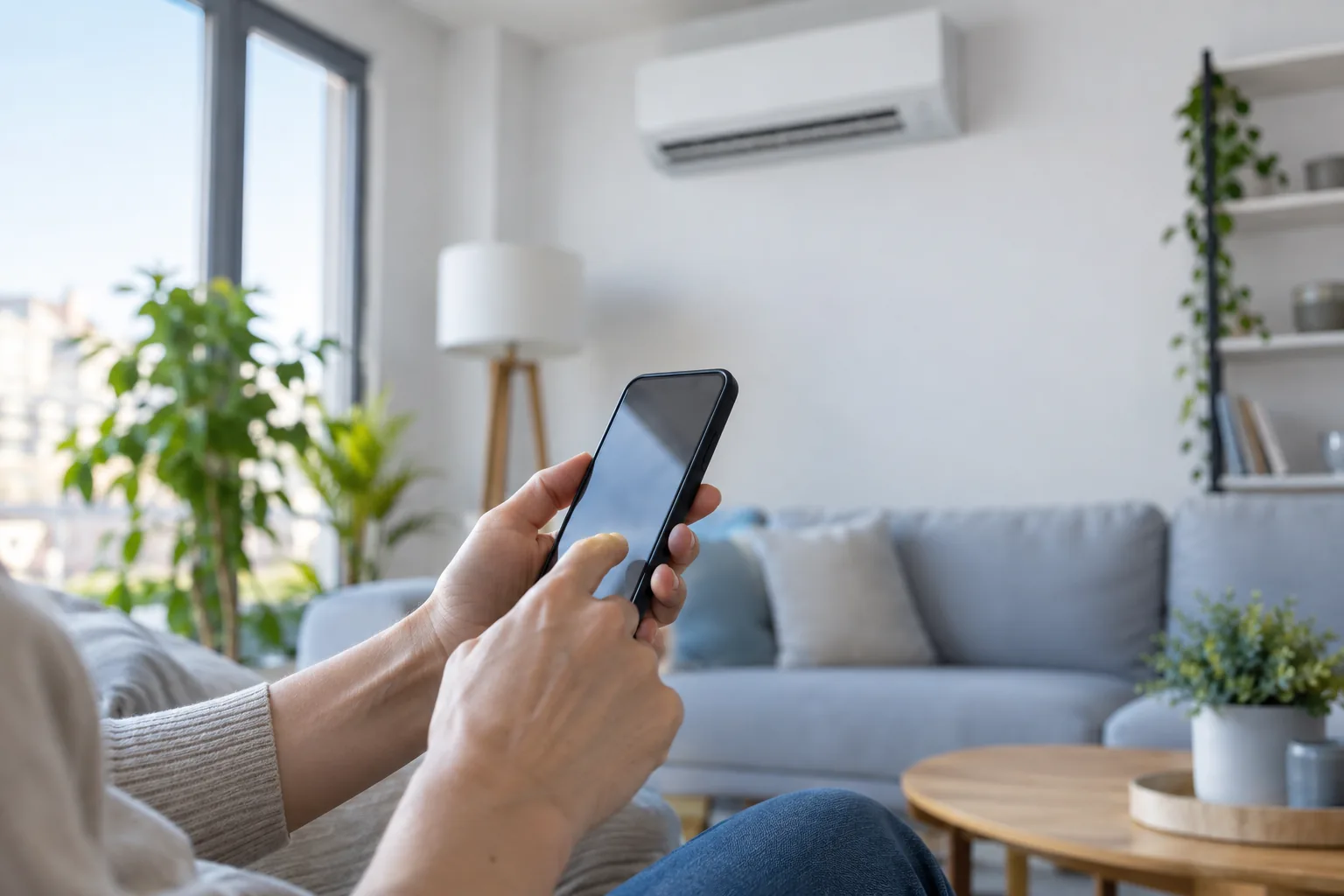 Telecomanda orientata spre aparatul de perete
