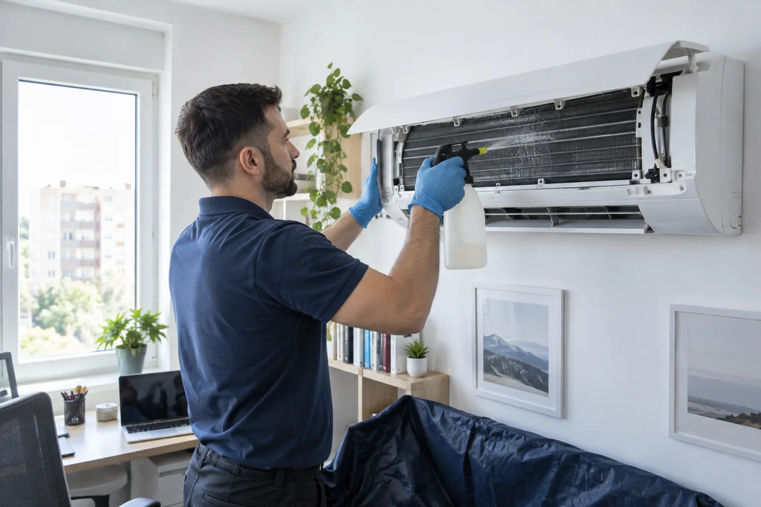 Verificarea interiorului cu panoul deschis