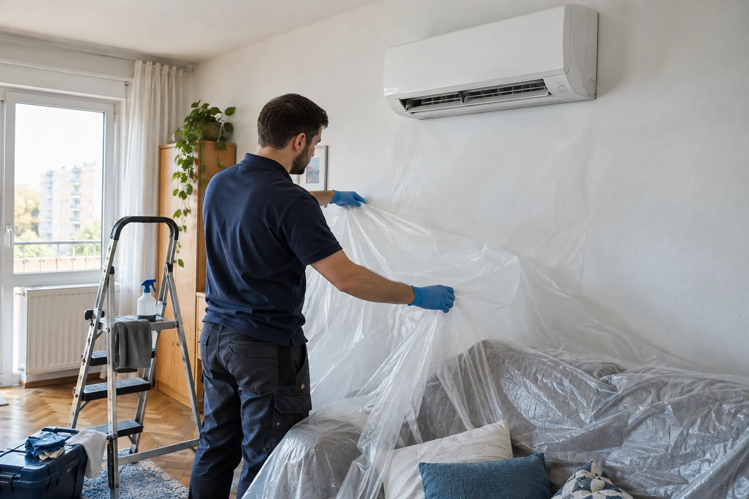 Filtru verificat deasupra biroului