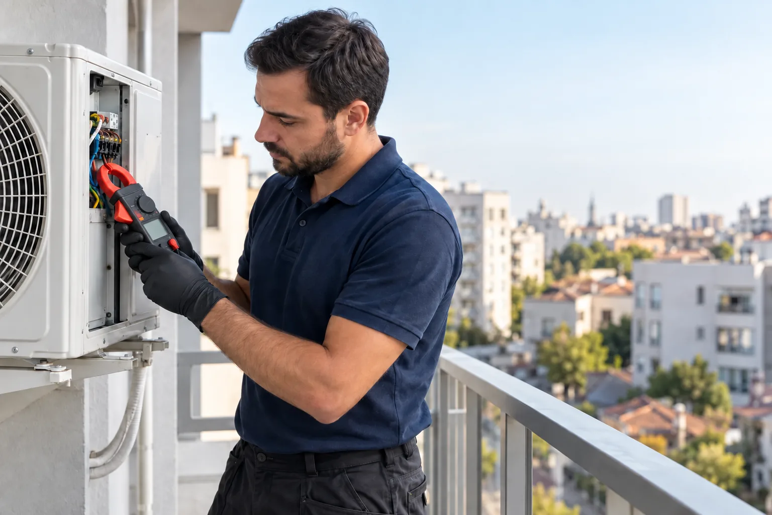 Verificarea racordurilor langa balcon
