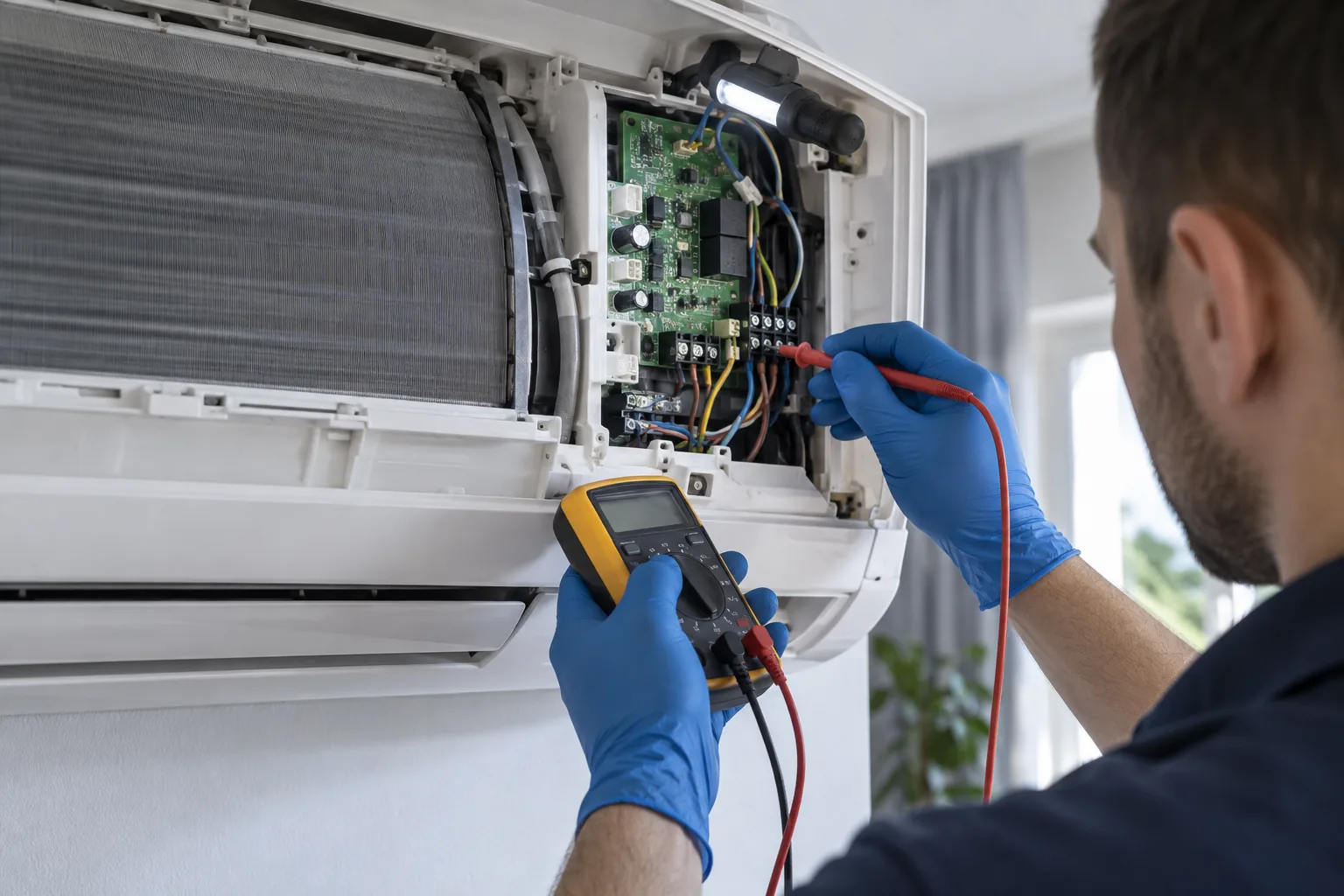Acces la zona electrica a unitatii interioare
