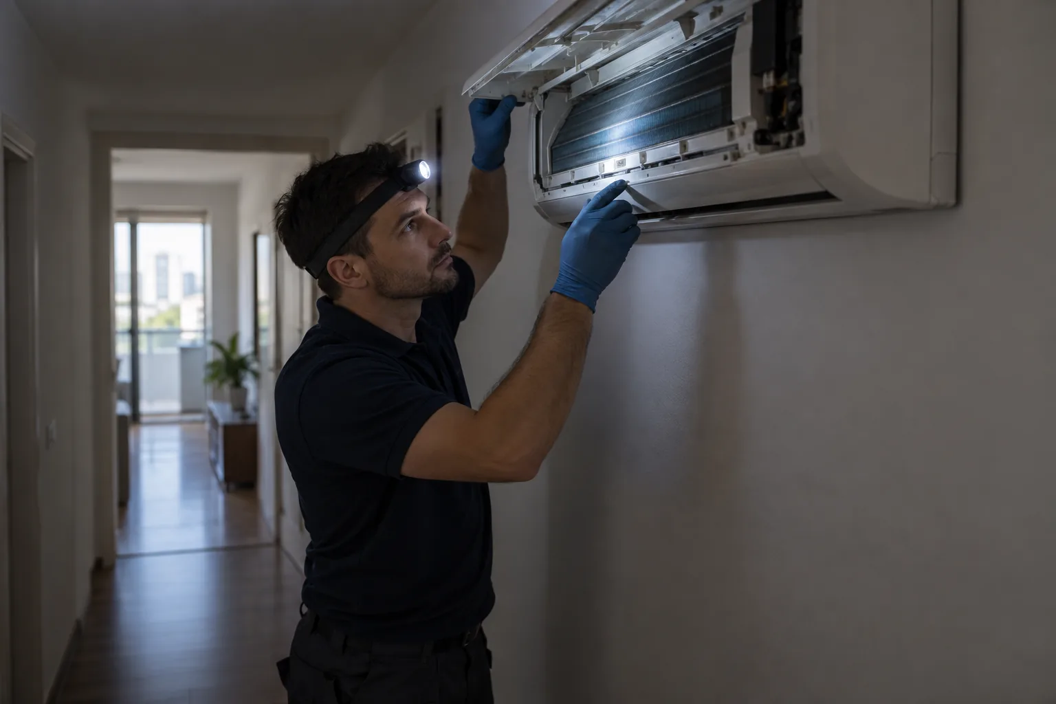 Inspectarea unitatii intr-o camera intunecata